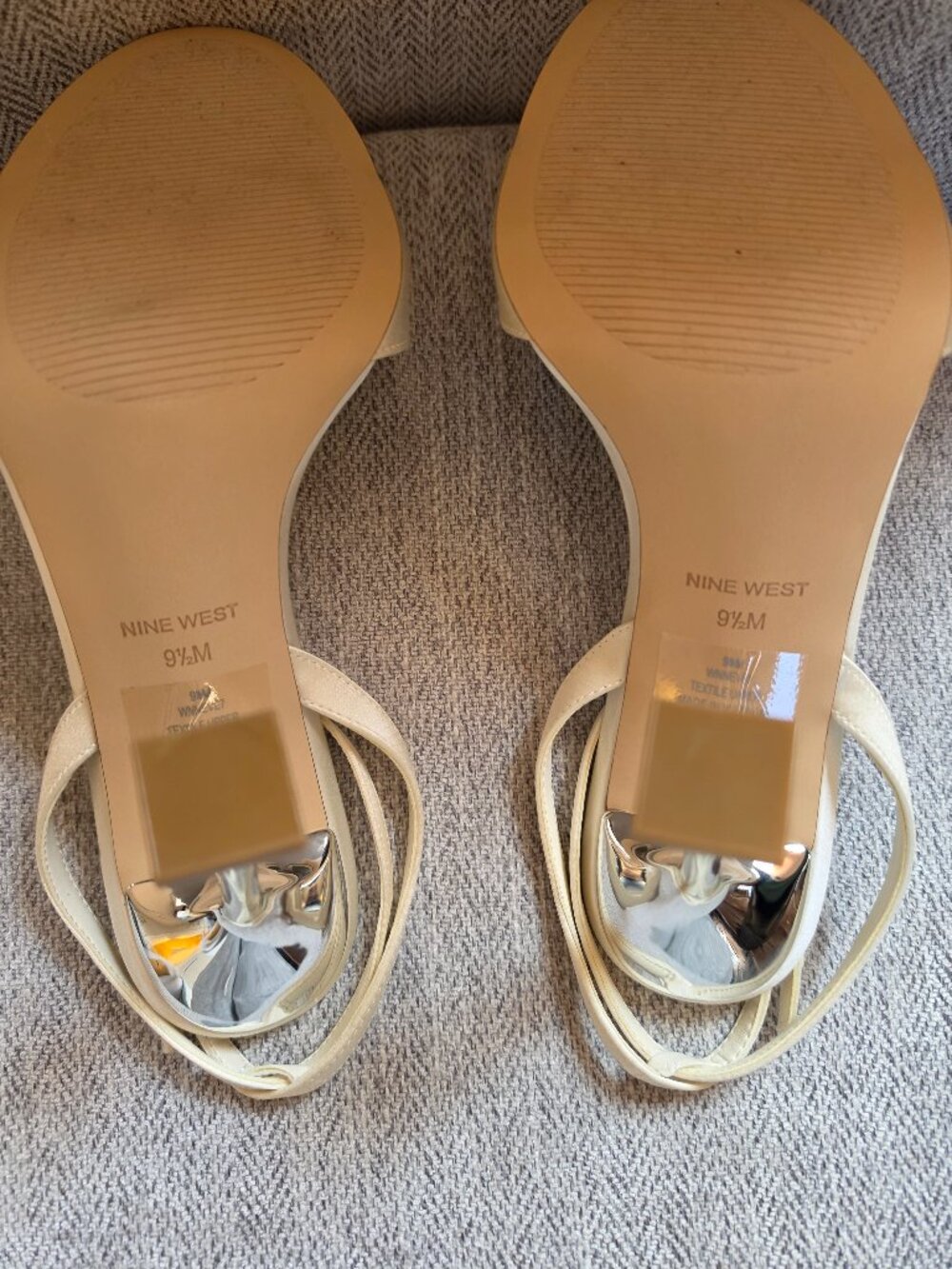 Nine West Neve Rosette Ankle Strap Sandals - Picture 9 of 9